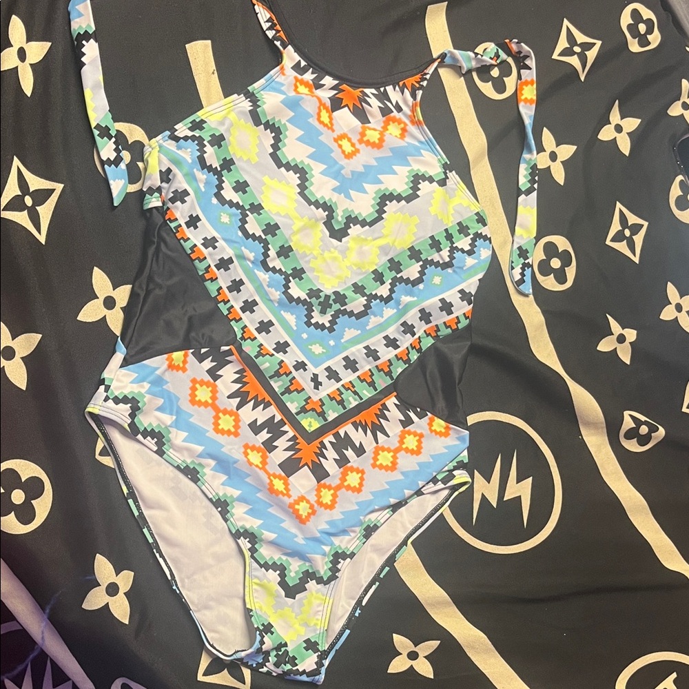 Colorful Geometric One-Piece Swimsuit